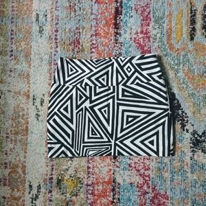 Donated: Black & White Geometric Express Mini Skirt